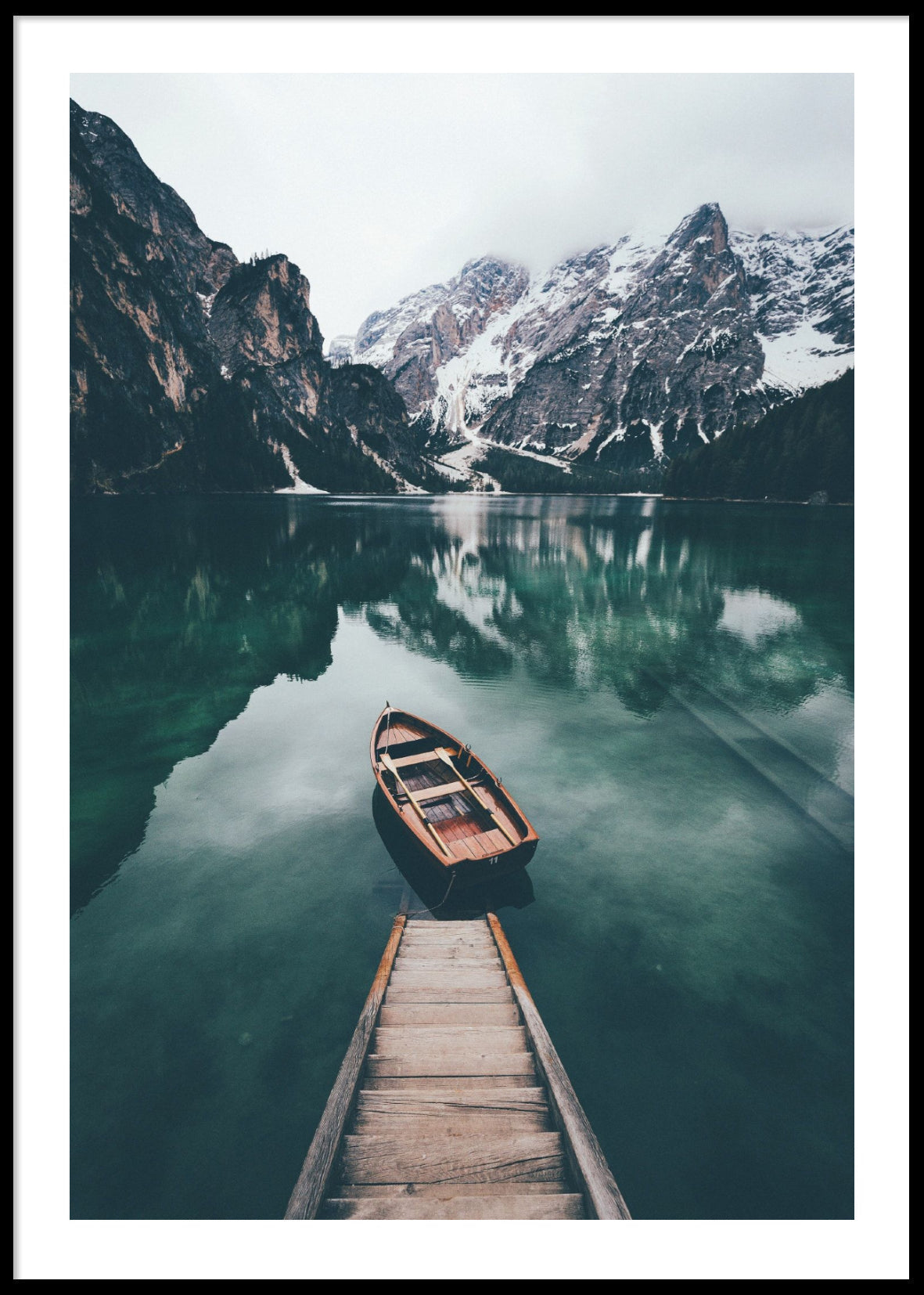 Boat in Lake No4 Poster