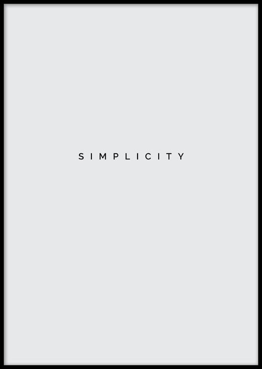 Simplicity Poster