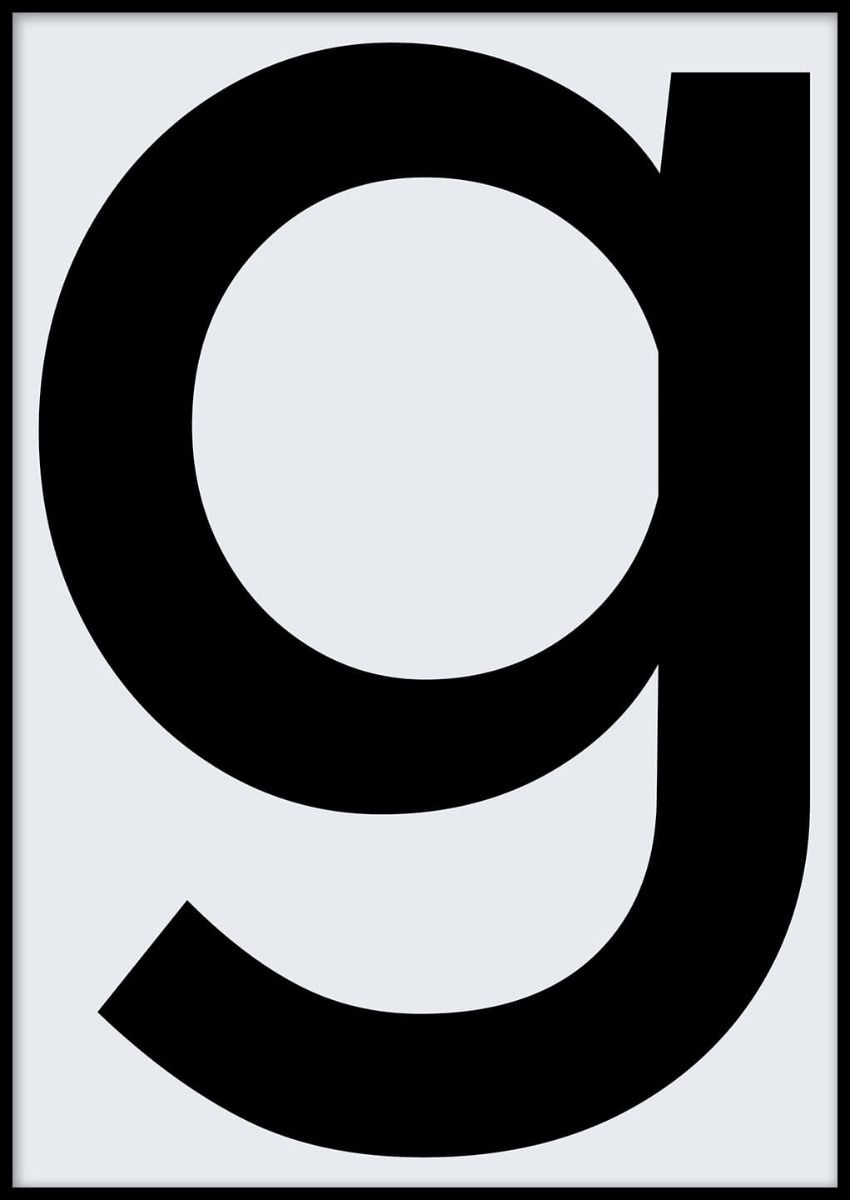 Lowercase Letter G Poster