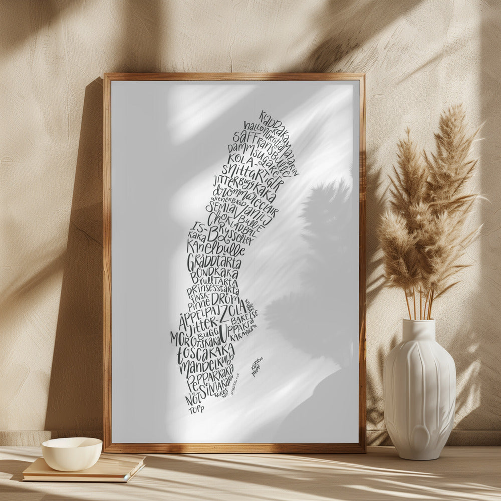 Swedish Map Fika Poster