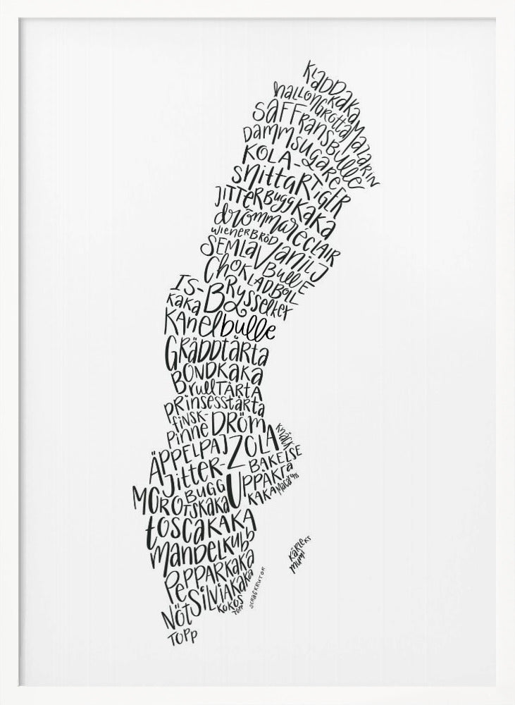 Swedish Map Fika Poster